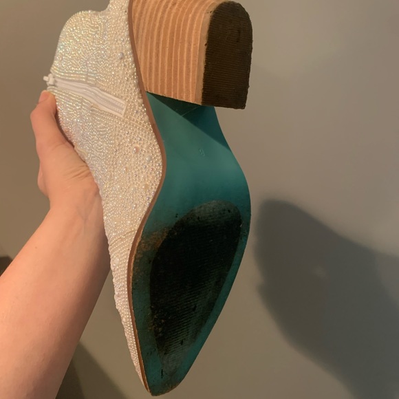 Betsey Johnson boots used for wedding. These run about $200 brand new - Picture 2 of 2